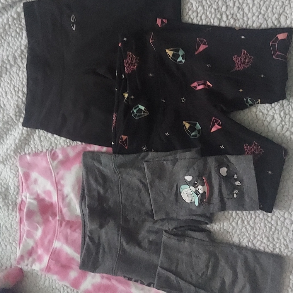 4 little girl leggings